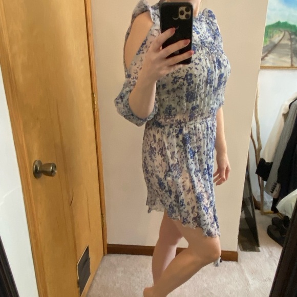 Alice McCall Pirouette Silk Floral Dress Cornflower Blue - Picture 12 of 15